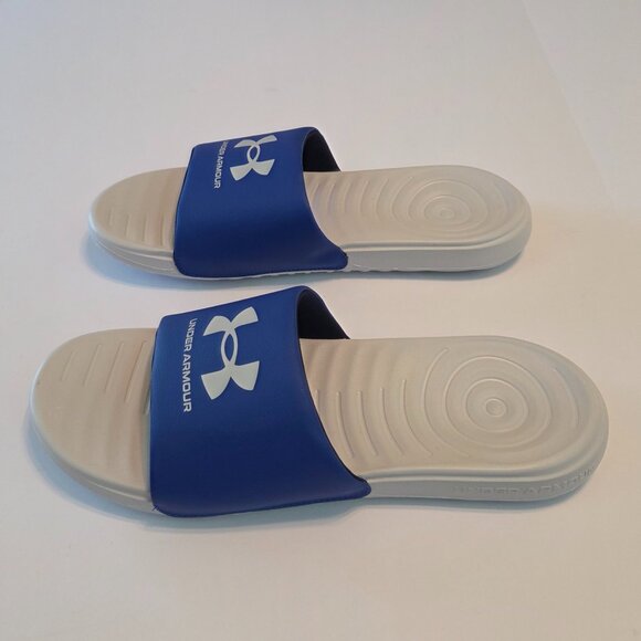 NWOT Under Armour Men’s Slides Sandals, Size 13, Blue/Gray -- Never Worn - Picture 6 of 7